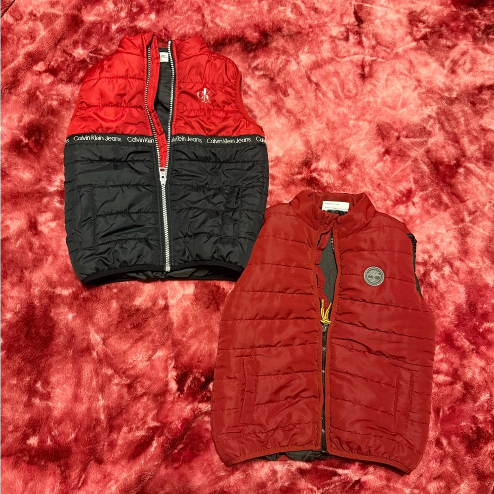 Calvin Klein and Timberland Puffer Vests 4T